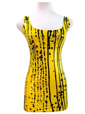 Basic Latex Dress, Tropical Y&B