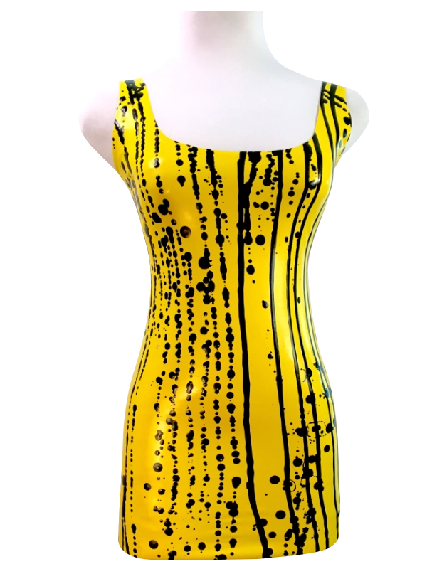 Basic Latex Dress, Tropical Y&B