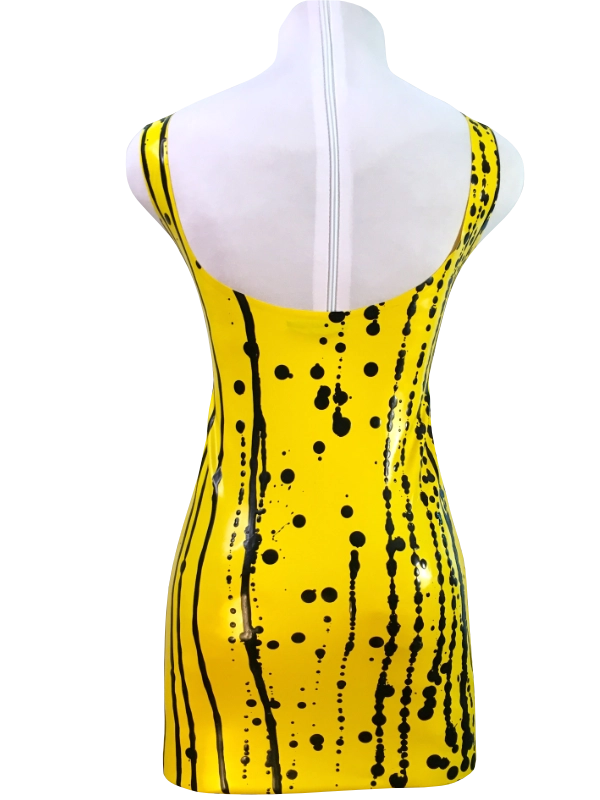 Basic Latex Dress, Tropical Y&B