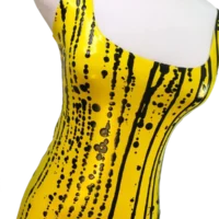 Basic Latex Dress, Tropical Y&B