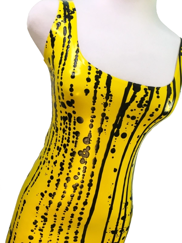 Basic Latex Dress, Tropical Y&B