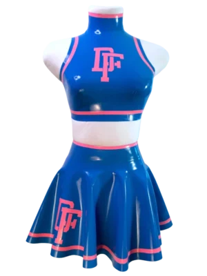 Cheerleader Uniform Blue A Cheerleader Uniform, Blue & Pink