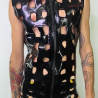 H.R. Latex Draw, Black Sleeveless T-Shirt