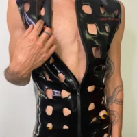 H.R. Latex Draw, Black Sleeveless T-Shirt