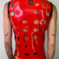 H.R. Latex Draw, Red Sleeveless T-Shirt