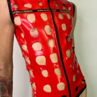 H.R. Latex Draw, Red Sleeveless T-Shirt
