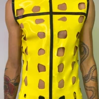 H.R. Latex Draw, Yellow Sleeveless T-Shirt