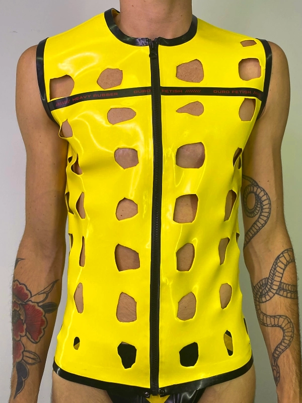 H.R. Latex Draw, Yellow Sleeveless T-Shirt