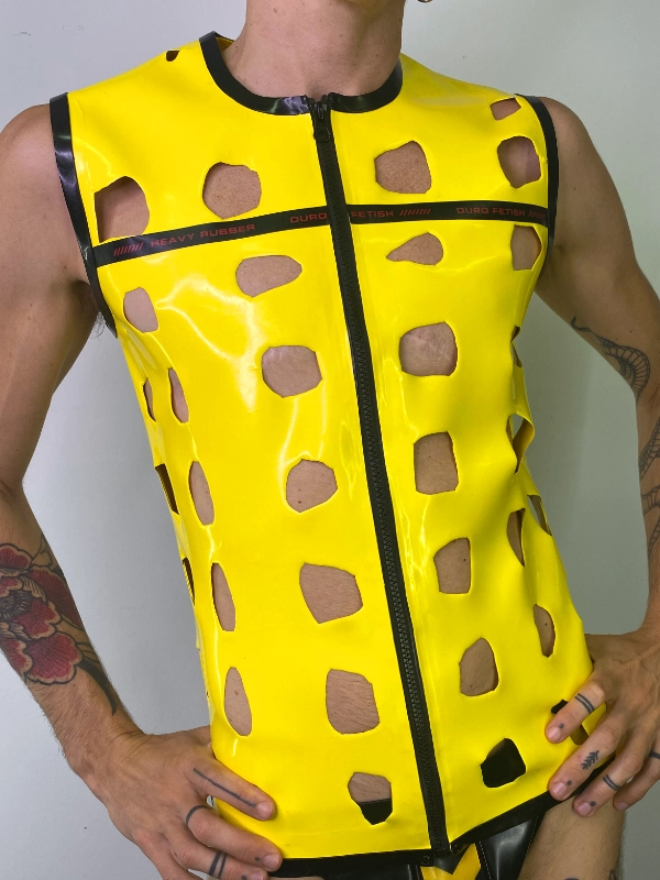 H.R. Latex Draw, Yellow Sleeveless T-Shirt