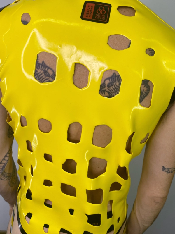 H.R. Latex Draw, Yellow Sleeveless T-Shirt