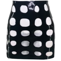 H.R. Latex Draw, Black Mini Skirt // From Stock