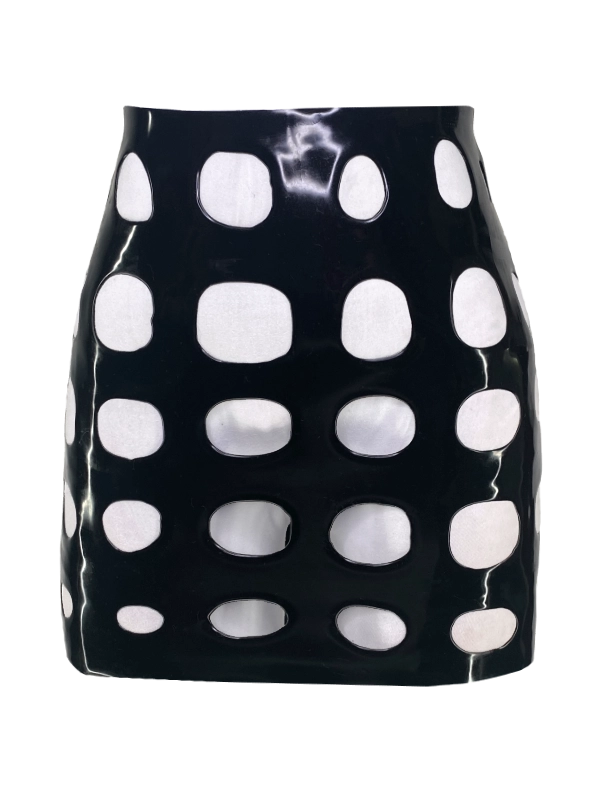 H.R. Latex Draw, Black Mini Skirt // From Stock