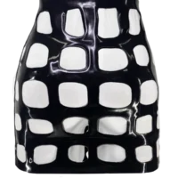 H.R. Latex Draw, Black Mini Skirt // From Stock