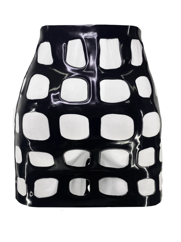 H.R. Latex Draw, Black Mini Skirt // From Stock