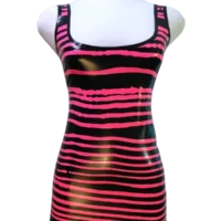 Latex Dress, Grooved Pink // From Stock