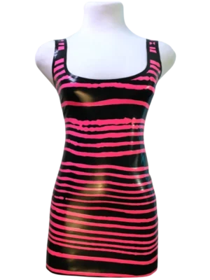 Latex Dress, Grooved Pink, R.T.S.