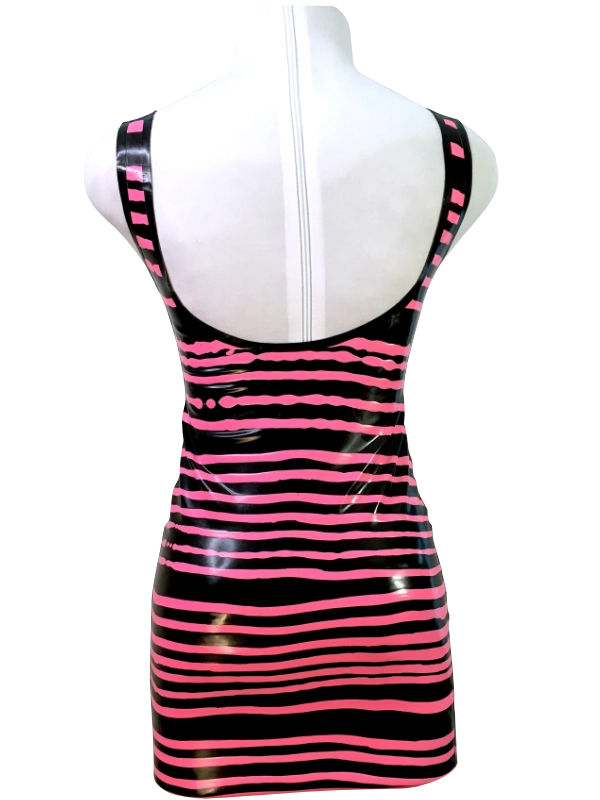 Latex Dress, Grooved Pink // From Stock