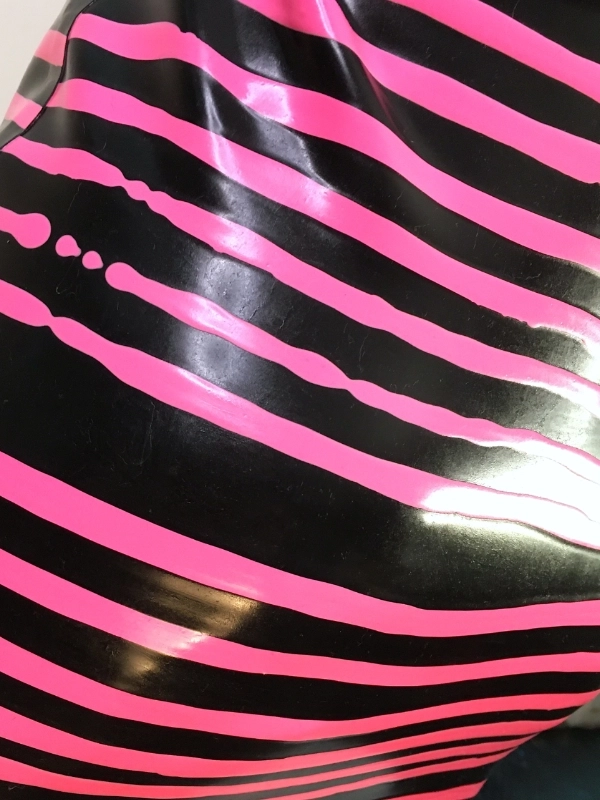 Latex Dress, Grooved Pink // From Stock