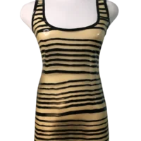 Grooved TRANSLUCENT A Latex Dress, Grooved Translucent // From Stock