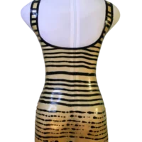 Grooved TRANSLUCENT B Latex Dress, Grooved Translucent // From Stock