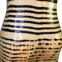 Grooved TRANSLUCENT D Latex Dress, Grooved Translucent // From Stock