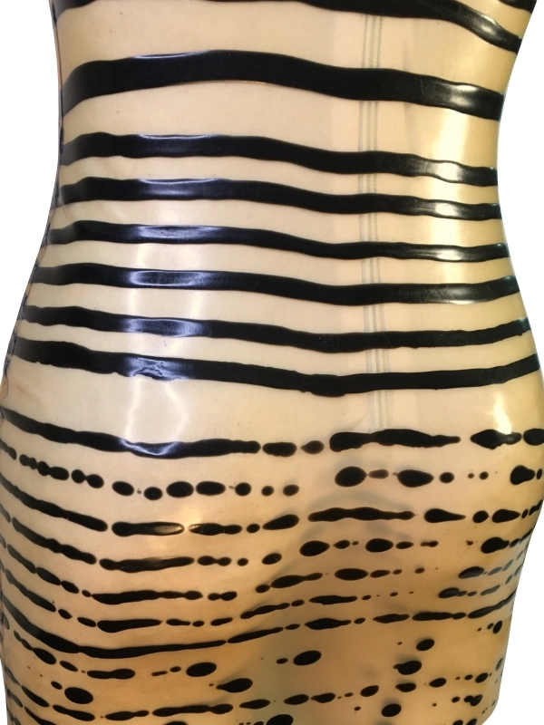 Grooved TRANSLUCENT D Latex Dress, Grooved Translucent // From Stock