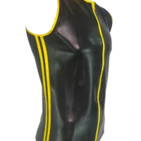 LATEX Men Sleeveless B&Y 2 Latex Men's Sleeveless T-Shirt with 2 Stripes