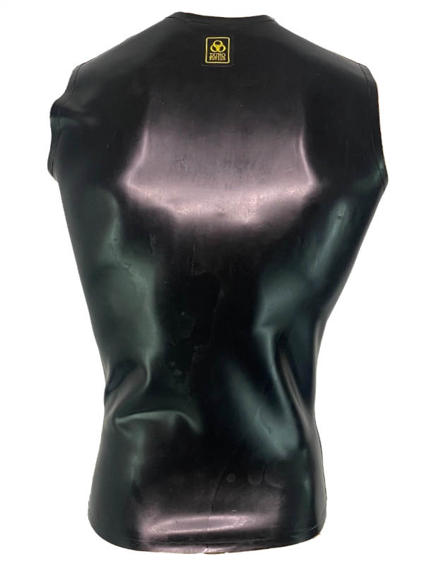 LATEX Men Sleeveless Black 2 Latex Men's Sleeveless T-Shirt with Zip, Black