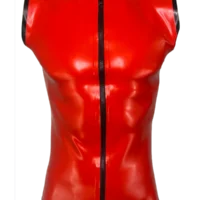Latex Men's Sleeveless T-Shirt, Red