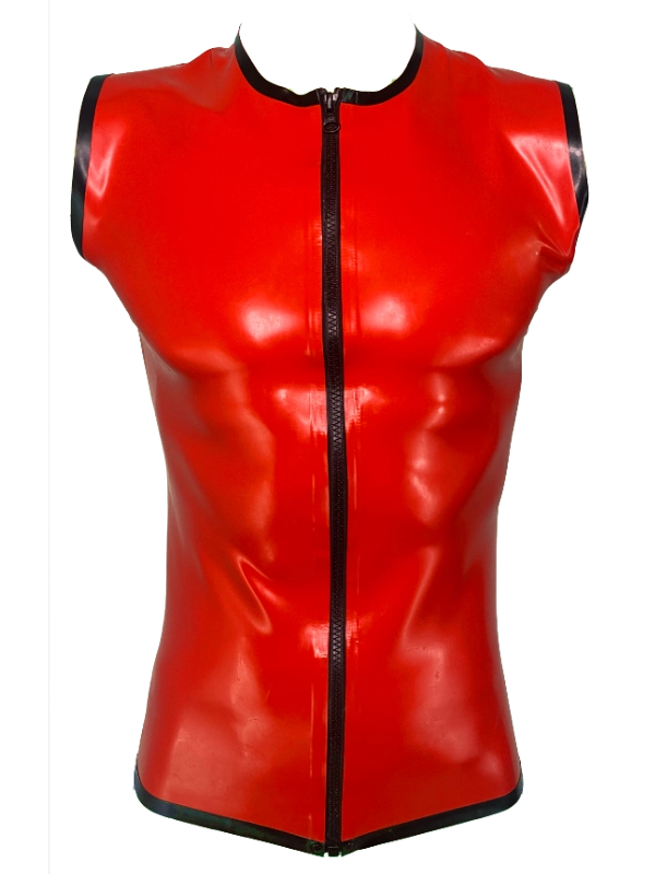 Latex Men's Sleeveless T-Shirt, Red