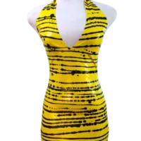 Tropical Y&B Halter A Halter neck latex dress, Tropical Y&B // From Stock