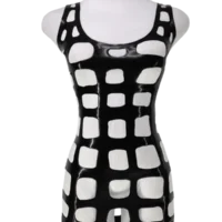 H.R. Latex Draw, Black Dress // From Stock