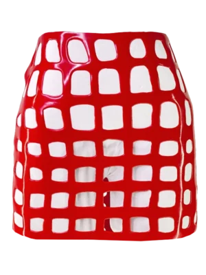 H.R. Latex Draw, Red Mini Skirt, R.T.S.