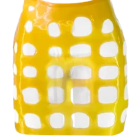 Draw Skirt Transluced C H.R. Latex Draw Natural, Mini Skirt