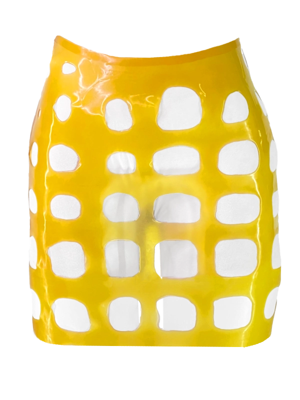 Draw Skirt Transluced C H.R. Latex Draw Natural, Mini Skirt