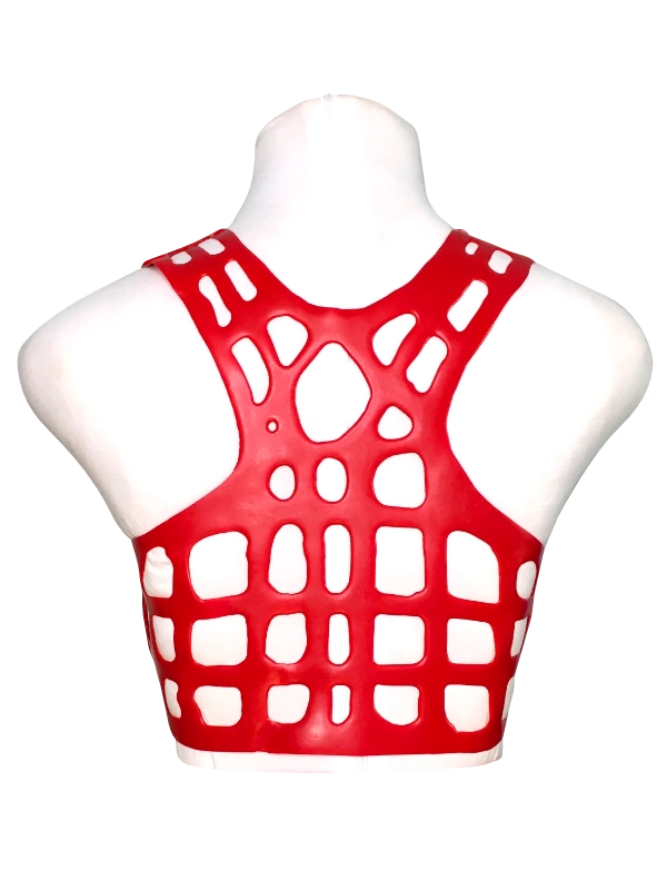 Draw Top Red B H.R. Latex Draw, Red Top // From Stock