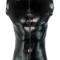 LATEX Men Sleeveless Black 1ok Latex Men's Sleeveless T-Shirt with Zip, Black