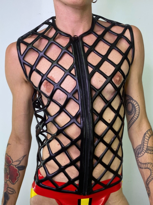 Sleeveless T-Shirt with Zip, Brea Diamond A Sleeveless T-Shirt with Zip, Brea Diamond