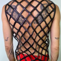 Sleeveless T-Shirt with Zip, Brea Diamond B Sleeveless T-Shirt with Zip, Brea Diamond